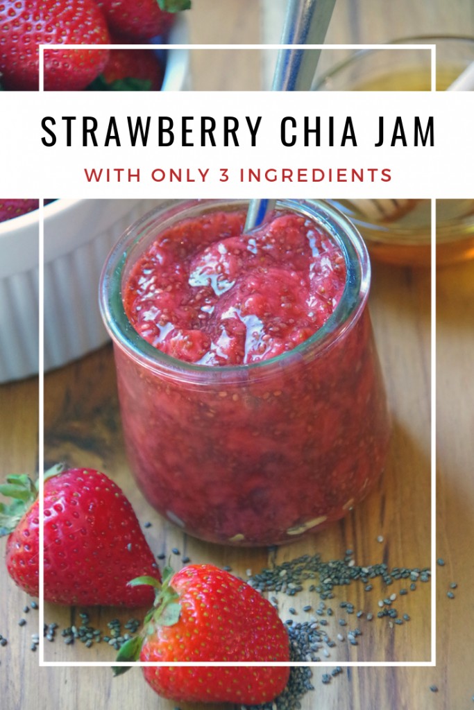 Strawberry jam with chia seeds and honey